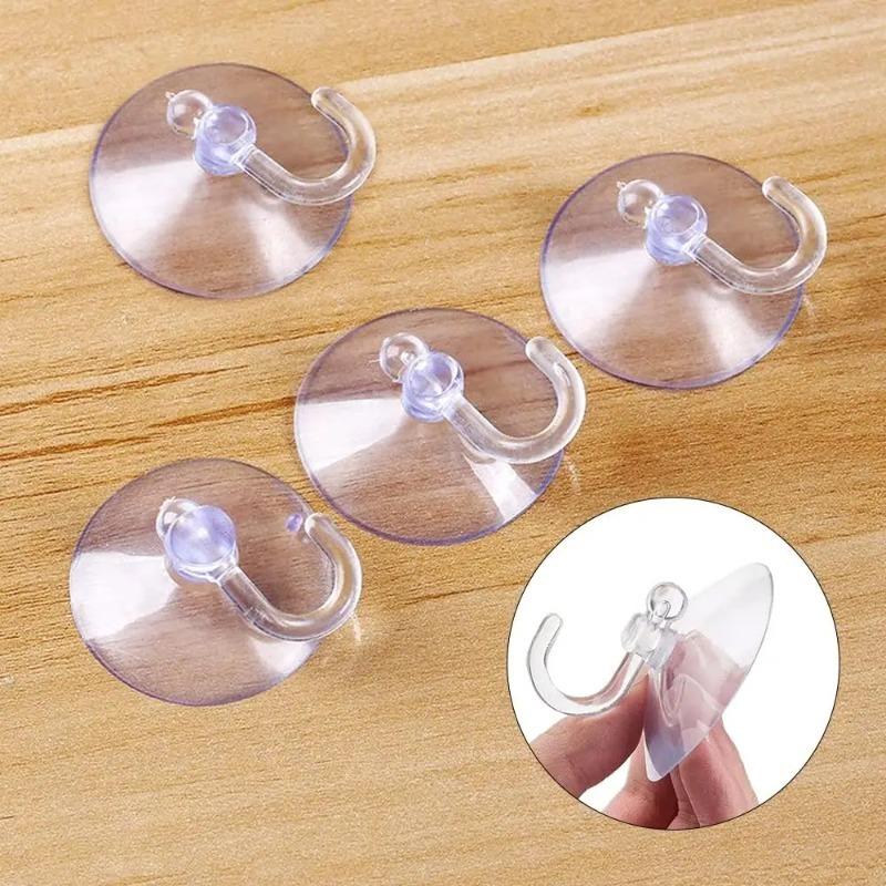 5/10/20Pcs Suction Cup Hooks Strong Suction Cup Holder with Plastic Hooks For Glass Window Wall Hook Hanger Home Kitchen Bathroom