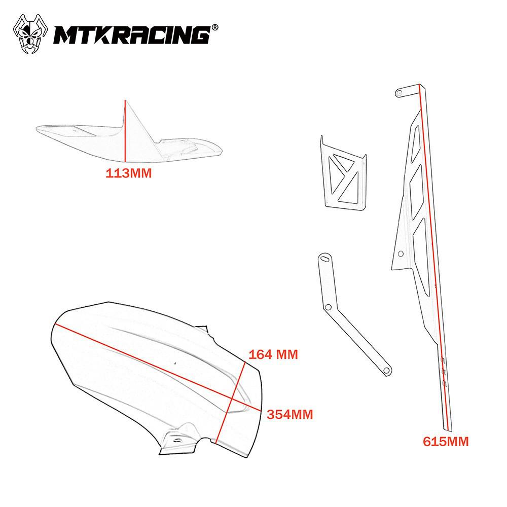 Honda CB300R 2018-2024 Rear Fender & Chain Guard Modification Kit