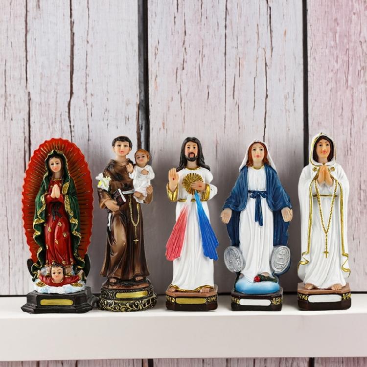 Quality Resin Marys Jesuses Statue Light Yet Solid Faith Inspireds Home Accent Catholic Figurine Ornamentation