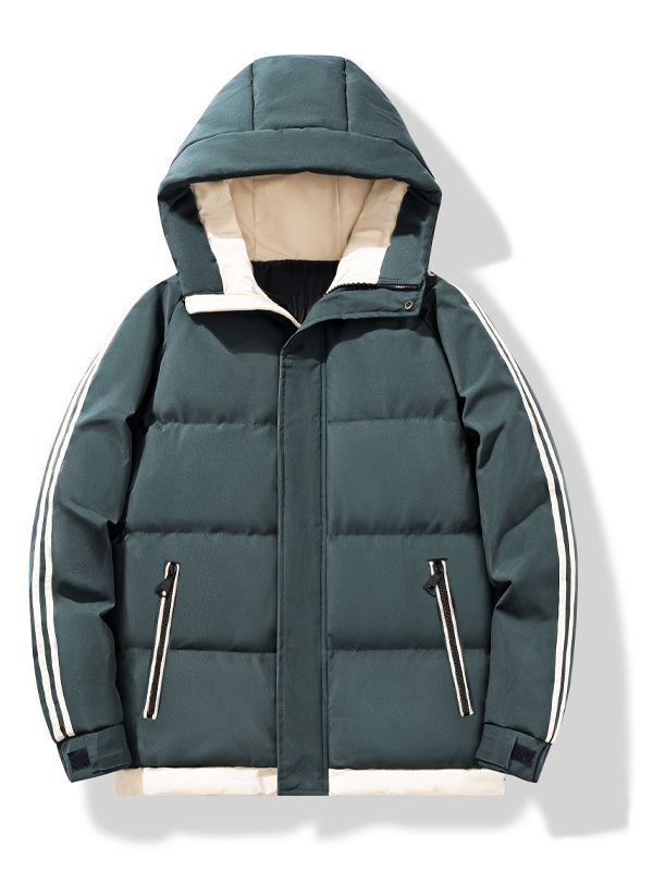 Winter Men's Large Size Cotton-padded Casual Cotton-padded Clothes Men's Thickened Bread Clothes Hooded Cotton-padded Jacket Men's