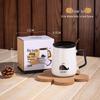 Cute Whale Ceramic Mug with Lid and Spoon