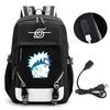 Großes Fassungsvermögen Anime Naruto Inspiriertes Rucksack für Teenager Schüler Tägliche Nutzung Laptop Reisetasche Urbaner Stil