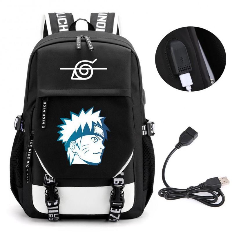 Großes Fassungsvermögen Anime Naruto Inspiriertes Rucksack für Teenager Schüler Tägliche Nutzung Laptop Reisetasche Urbaner Stil