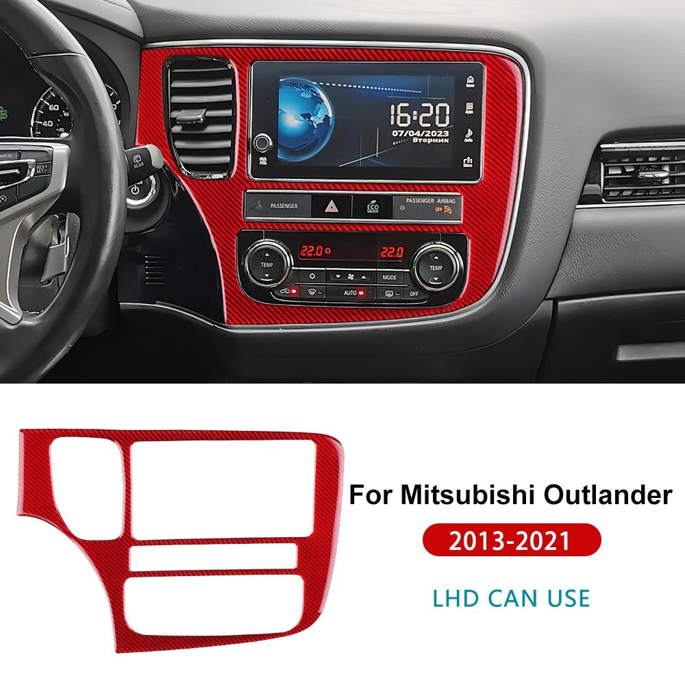 

Real Soft Carbon Fiber For Mitsubishi Outlander 2017 2018 LHD RHD Center Console Panel Interior Trim Sticker For LHD Red Carbon