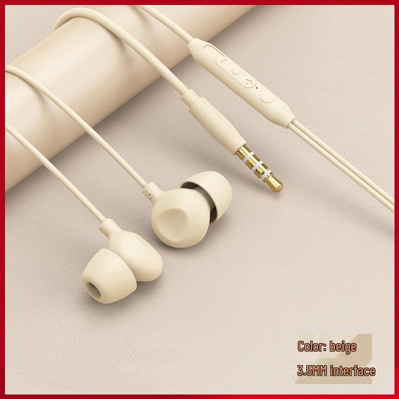 Type-C Noise-Cancelling In-Ear Sleep Headphones with Mic, 3.5MM Silicone Soundproof Design for Side Sleepers