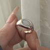Xiaomi 925 Sterling Silver Rings for Women Couple Minimalist Handmade Simple White Stone Ring Fine Jewelry Gift Prevent Allergy
