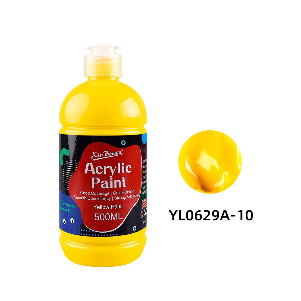 Acrylic Paint Set - 12 Colors, 500ml, Waterproof, Ideal for Art Students and DIY Projects