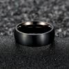 Classic Men Stainless Steel Rings Black Solid Simple Vintage Rings For Men Wedding Bands Christmas Party Jewelry Gift