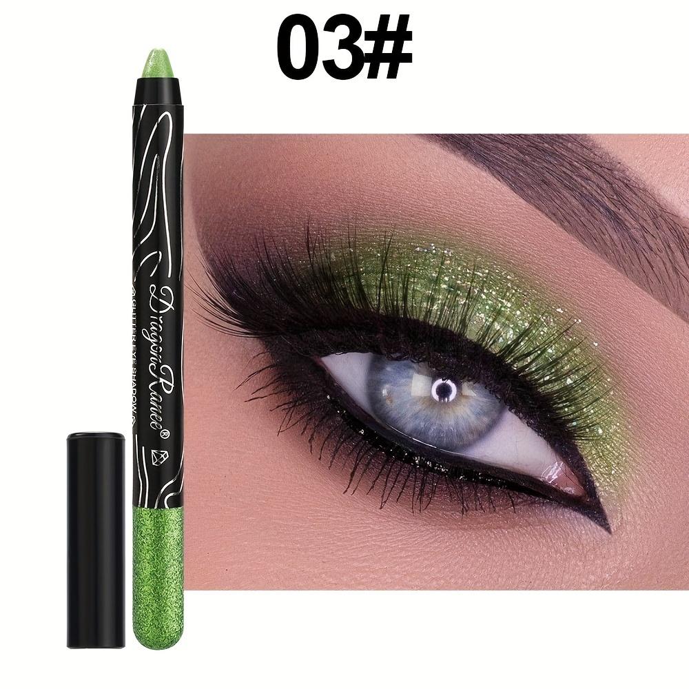 Shining Luster Eyeshadow Pencil 12 Color Mixing Palette Highlighting Eye Contouring and Eyeliner Long-Lasting Waterproof Eyeshadow Stick