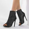 Fashion Liyke Spring Autumn Hollow Out Hemp Mesh Women Ankle Boots Sexy Peep Toe 11CM Stiletto High Heels Party Prom Shoes Female Bootie