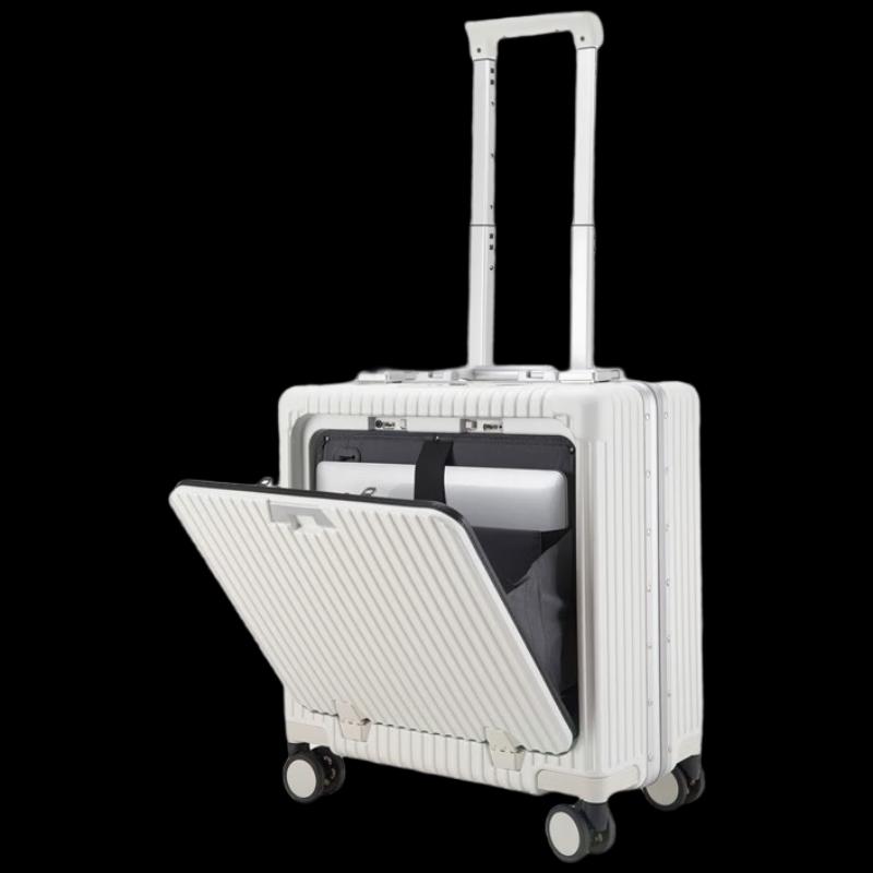 Tymon 18-inch Front-Opening Carry-On Luggage with USB & Holders 18-inch