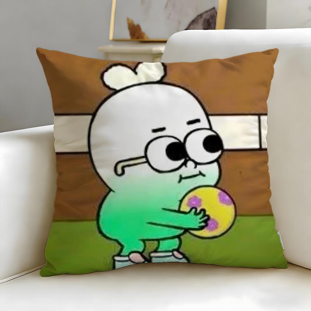 classic cartoon Apple And Onion Cushion Cover Soft & Easy-Wash Pillow Case – Versatile for Couch, Bed, Travel and Office