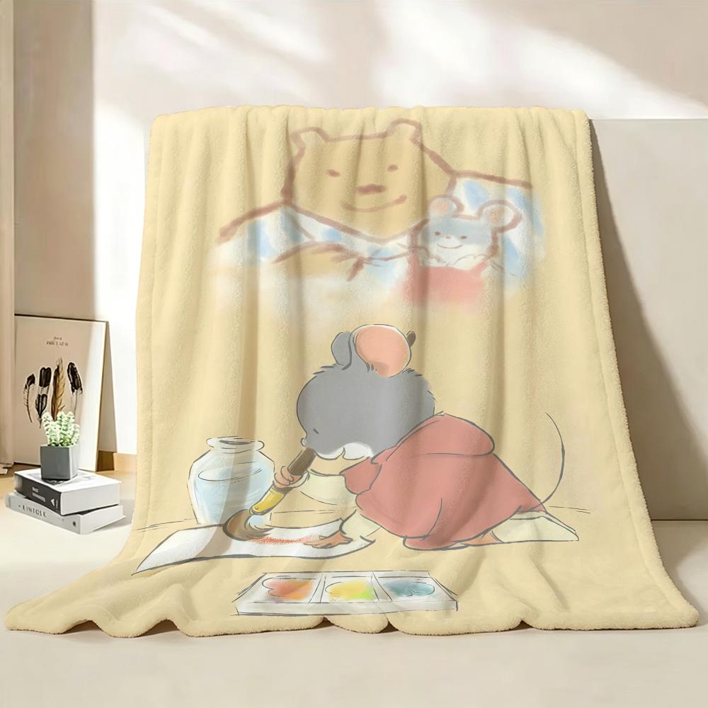 Movie E Ernest C Celestine Throw Flannel Throw Blanket Suitable for Sofa,Living Room,Bedroom
