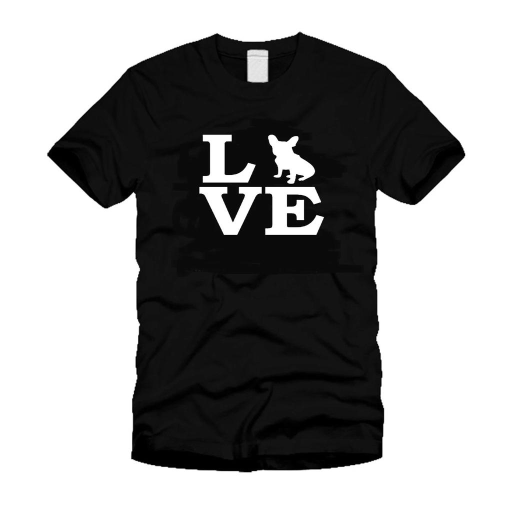 Love My French Bulldog - Frenchie Dog Cool Unisex Black Short Sleeve T-Shirt