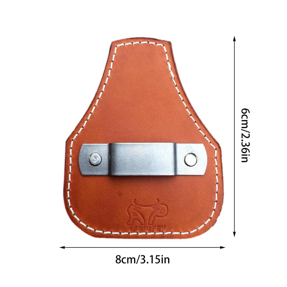 

1Pc Universal Tape Measure Holder With Metal Clip On Belt Leather Tape Measure Storage Holster For Carpenter Fitment Accessories коричневий