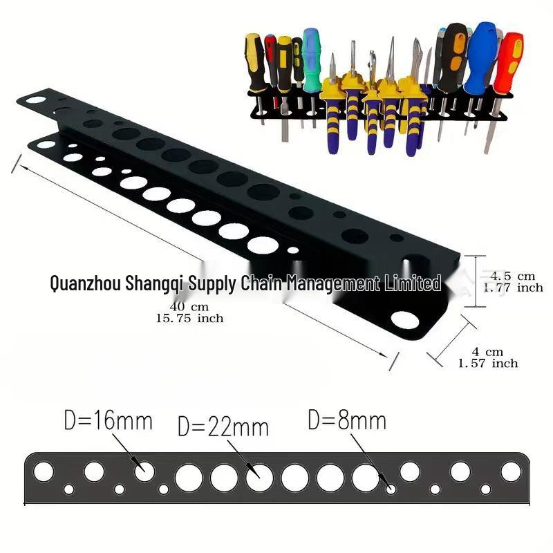 

Сверхпрочная кованая железная настенная стойка для хранения инструментов