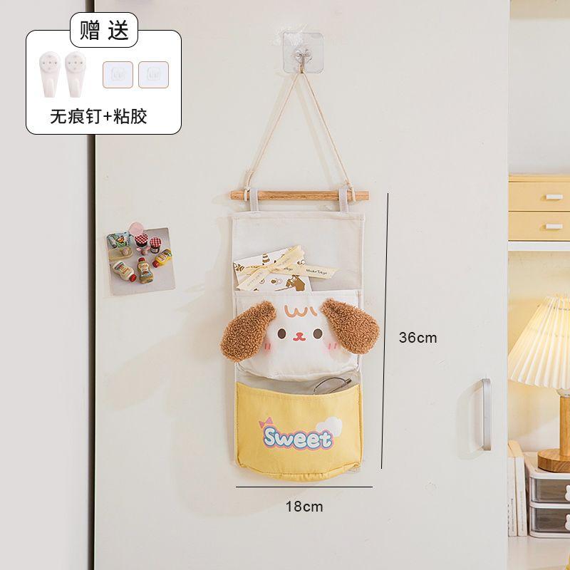 Подвесная сумка для хранения за дверью Общежитие Милый Настенный Прикроватный Карман для телефона Настенный Тканевый Многосеточный 2190₽