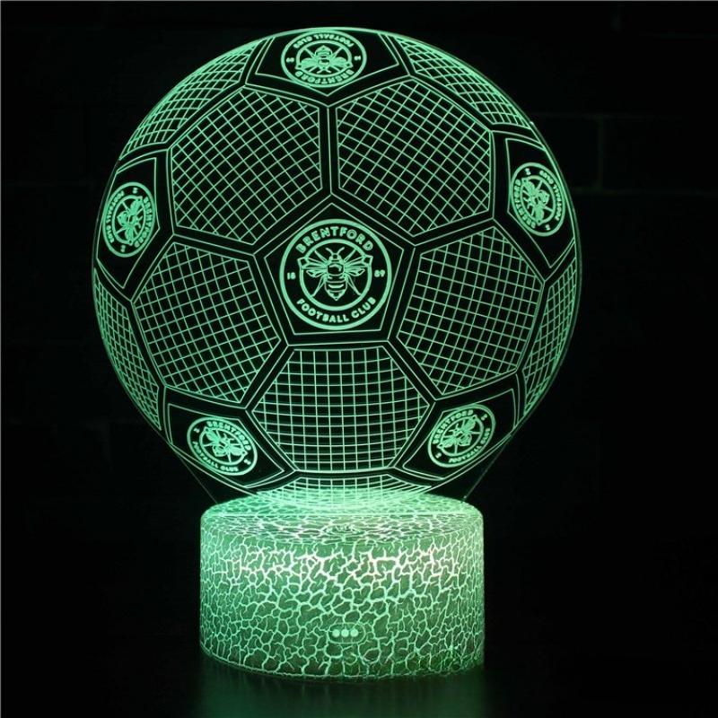 Five Major Leagues Football Club Team Standard 3D Night Light LED Colorful Touch Remote Control Night Light