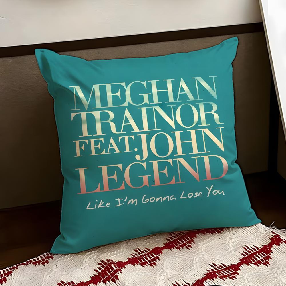 Meghan Singer TTrainor Cushion Cover Reversible Soft Durable Pillow Cover Home  Car MultiScene Use for Daily Comfort