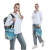 Light Blue Sea Wave Insulated Lunch Bag for Women Kids Portable Food Boxes Thermal Lunch Box Tote