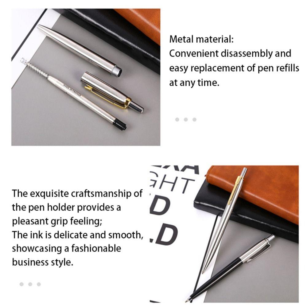 Press Tyle Ballpoint Pen Metal Gel Pen High Quality Neutral Pen  School Office Supplies