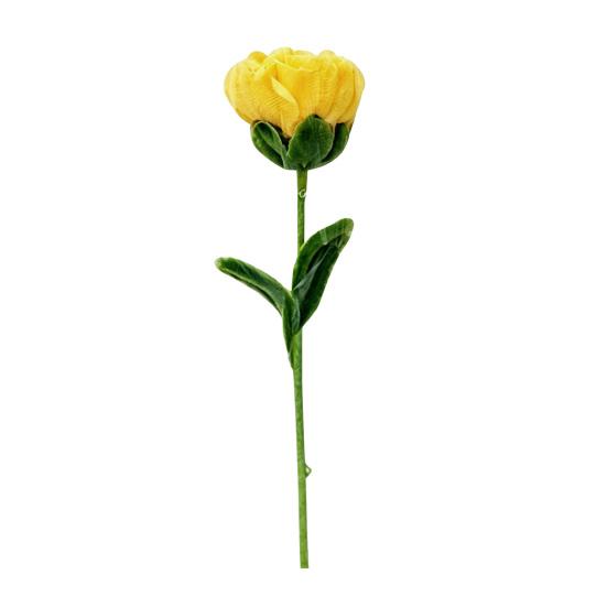

Carnation Twist Stick Hand-Crocheted Woolen Flower in Multiple Colors Never Wither Flower for Gifts And жовтий