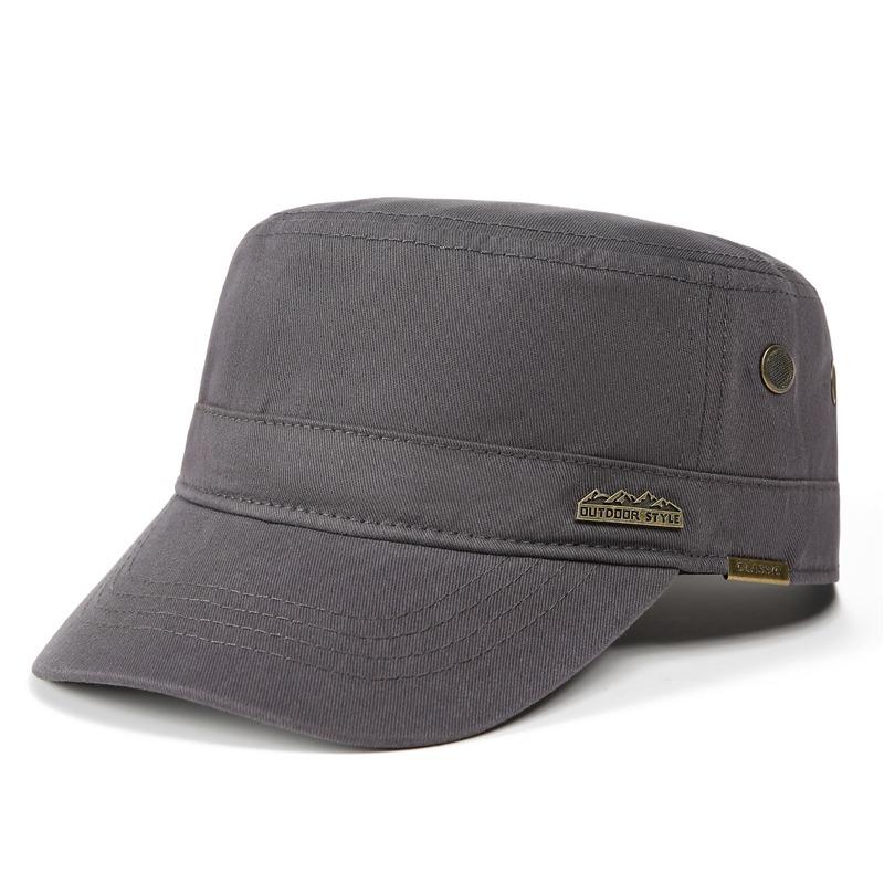 New single hat flat top hat men's spring and autumn trendy fashion casual short brim cap