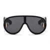 New Fashion One-Piece Large Frame Sunglasses Cyberpunk Style for Women Men Outdoor Travel UV Protection