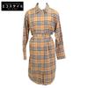 Vintage Check Pattern Shirt Dress Dress 44 BrownUsed