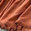 Sexy Vintage Lace Lace Up Glitter A Line Long Sleeve Beach Dress Chic Summer Vacation Vestidos for Women