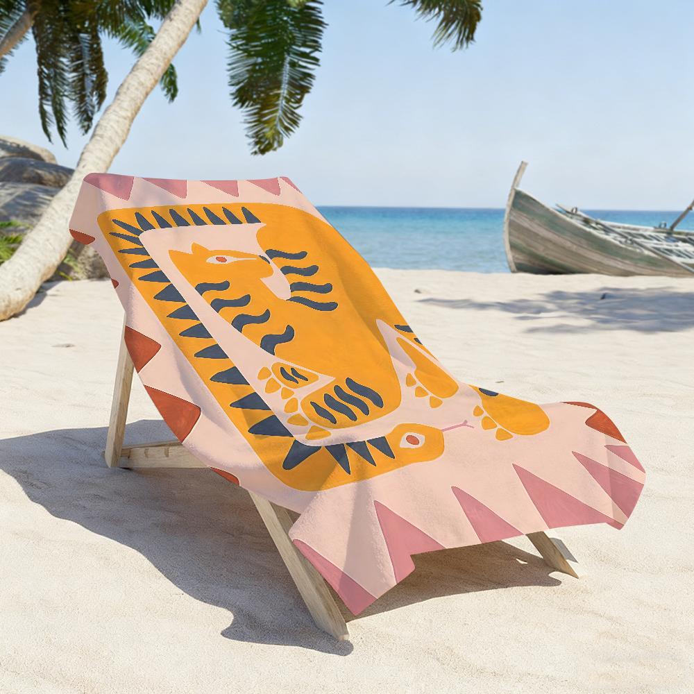 Ägypten Buntes Abstraktes Tiger- und Leoparden-Strandtuch für Strände, Yogastudios, Fitnessstudios, Thermalbäder, Schwimmbäder und Picknicks