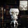 3D-printet Halloween-bæger Skalle-urtepotte Uhyggelig Mørk Gotisk Mini-skelet Blomsterpotte Integrerede Roser