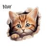Animal Patterns Sticker Broken Wall Cat Toilet Sticker, Peel And Stick Decor Decals Decal, Removable Waterproof PVC Lid for Bathroom Easy Application