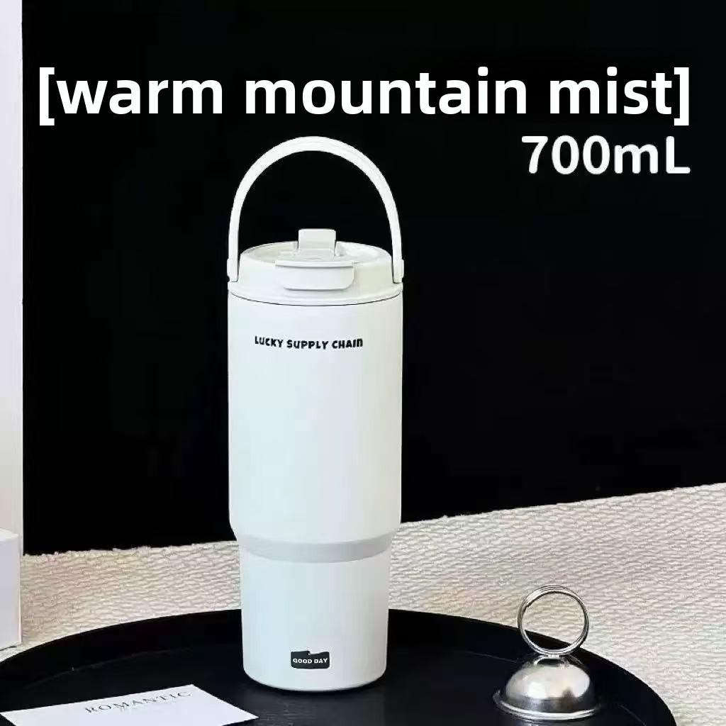 Water Cup Handle Lilang Double Walled Vacuum Thermos With Reusable Straw For Outdoor Use