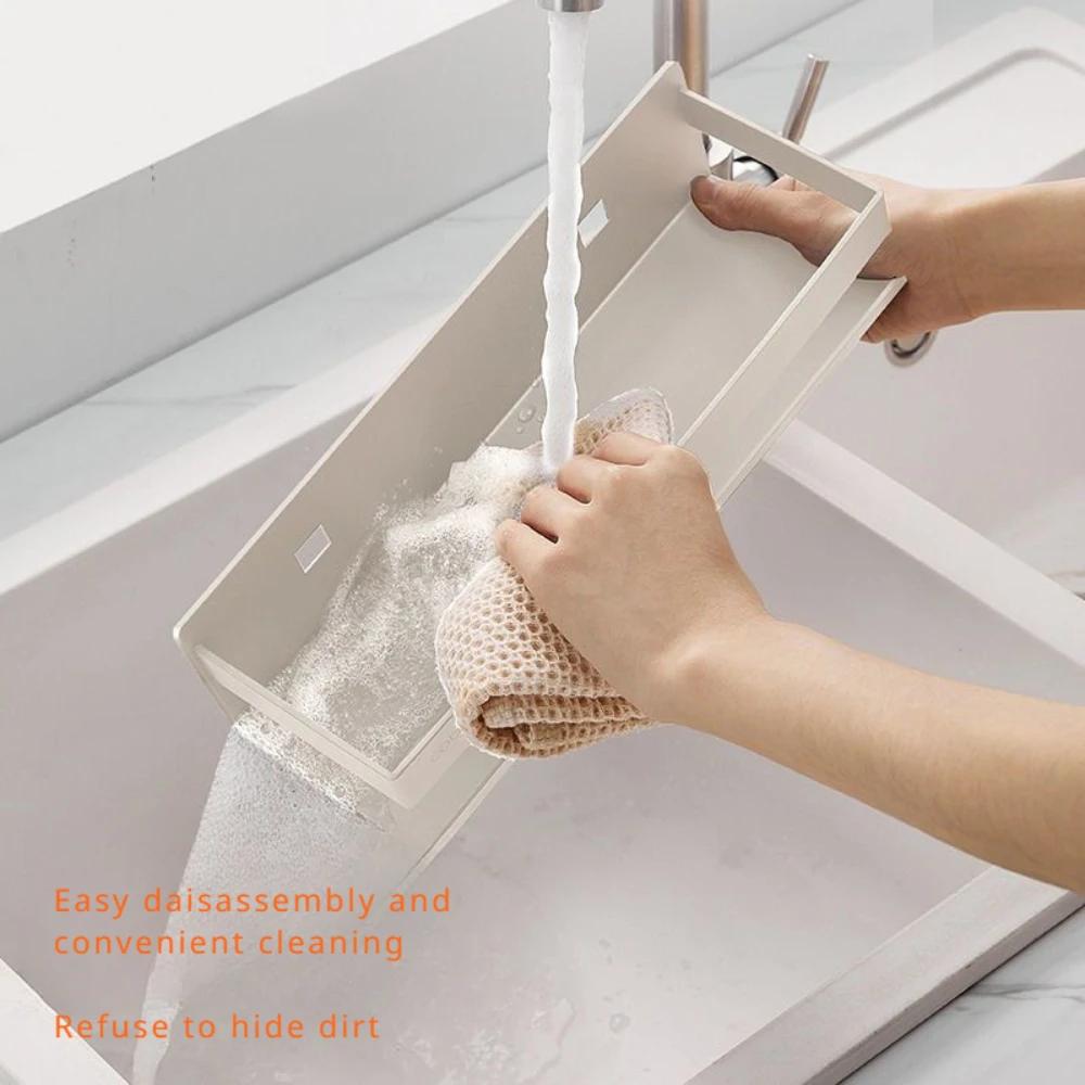 Wall-mounted Aluminum Storage Rack for Kitchen, Makeup Organizer, Bathroom Shelf, Shampoo Shelves, Removable, White