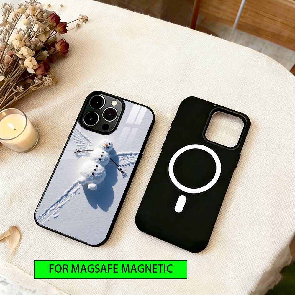 Cute snowman  Phone Case For iPhone17,16,15,14,13,12,11 Plus,Pro Magnetic with Magsafe Wireless Charging