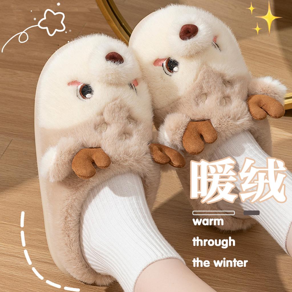 2025 neue Indoor-Hausschuhe warm rutschfest dicker Boden Baumwollmopp Winter-Baumwollpantoffeln Herbst und Winter