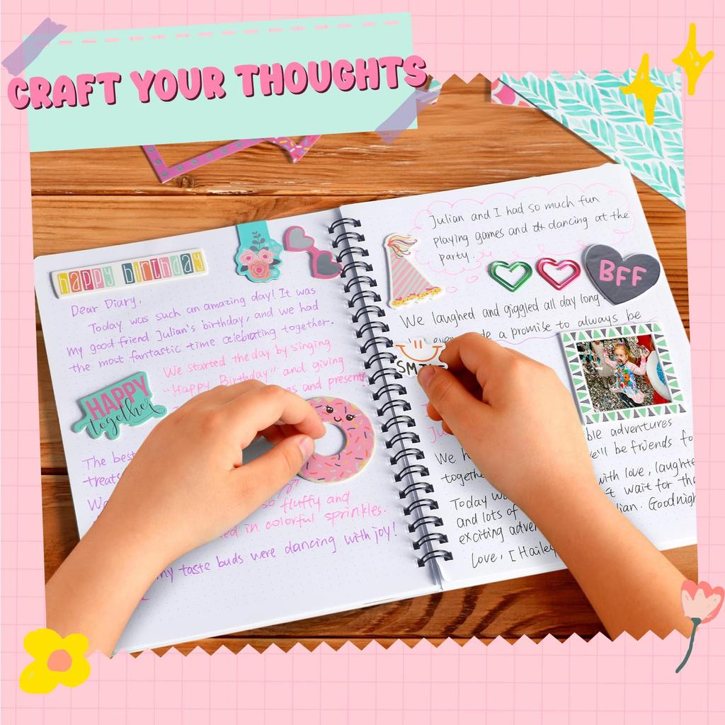 Eggbox Stationery Set for Diary Set Ring Notebook Sticker Book Cute Stationery Sticker Notebook with Stylish Design Perfect for Elementary School