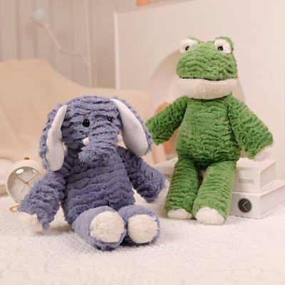 1 Stück 35cm Niedliche Plüschtiere Elefant Frosch Hase Nilpferd Plüschtiere Flauschige Tierpuppen Begleitende Beruhigungsspielzeuge Baby Mädchen Weihnachtsgeschenk