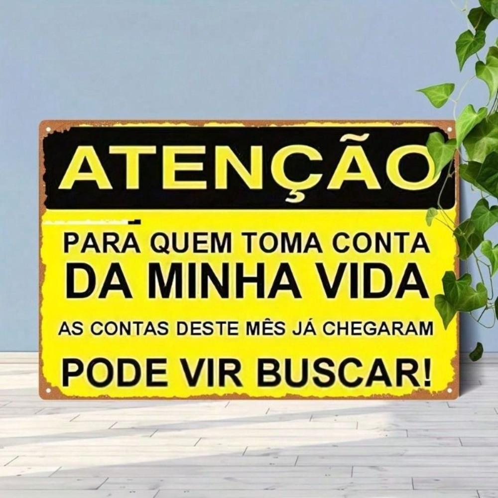 Vintage Portuguese Humor Metal Sign for Home Kitchen Decor