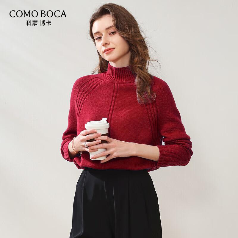 KEMENG BOKA Women s Cable Knit Mock Neck Wool Sweater XL