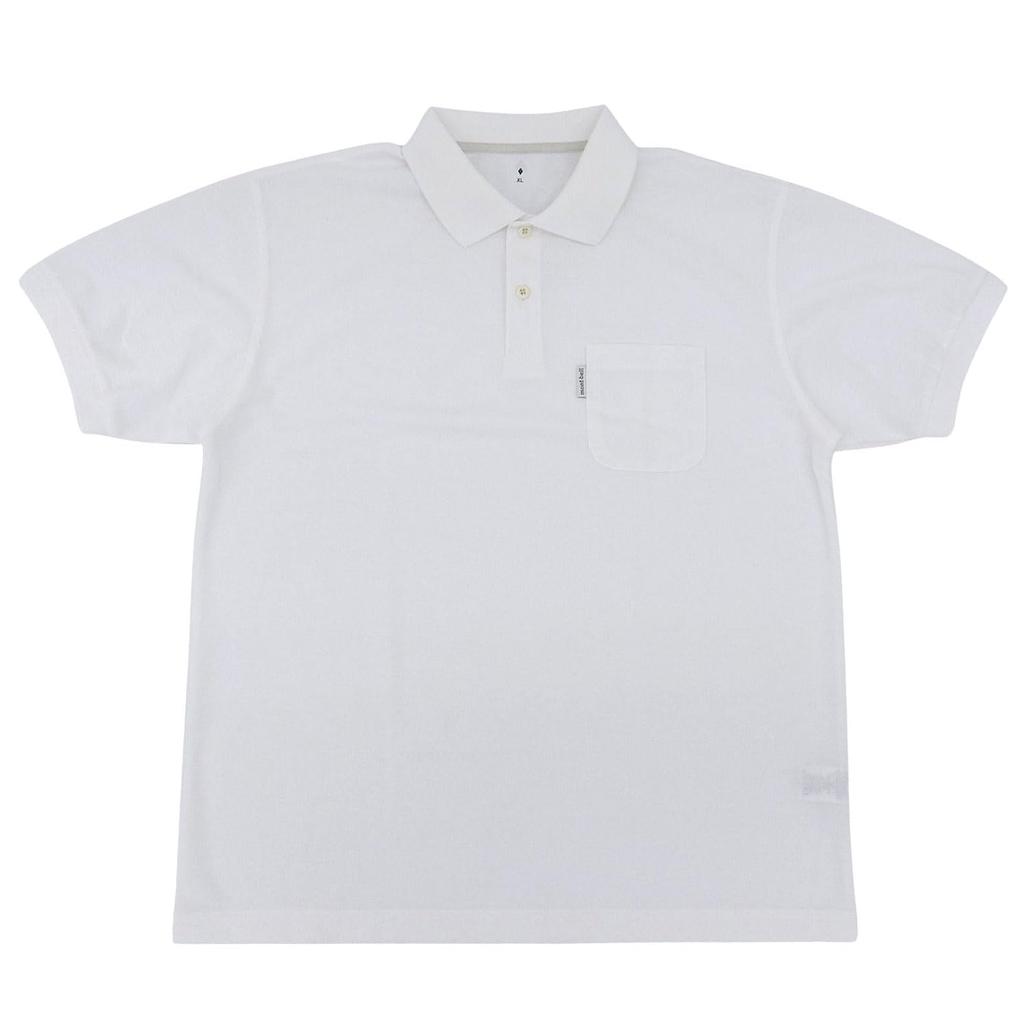 mont-bell wic. polo shirt 1114228 men's short sleeve white m
