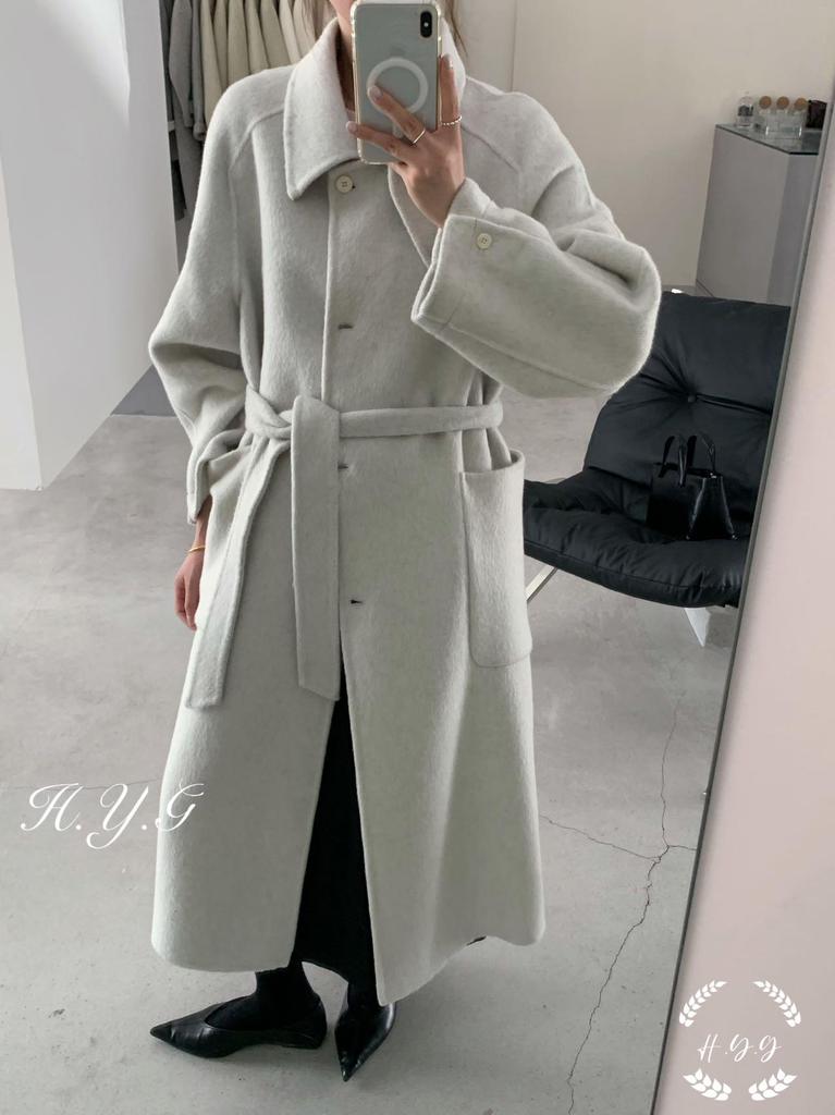 Korean Style Double-Sided Wool Coat for Women - Autumn/Winter Collection