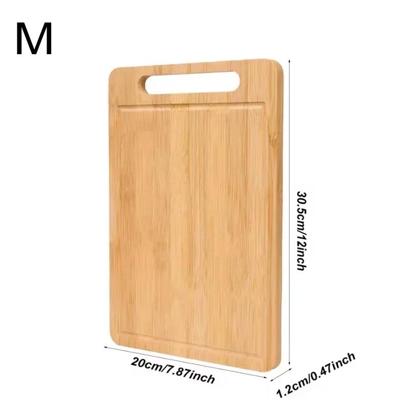 WXCOO Kitchen Wooden Chopping Boards Double-sided Serving Board for Meat Fruit and Vegetable Cutter Solid Wooden Cutting Board