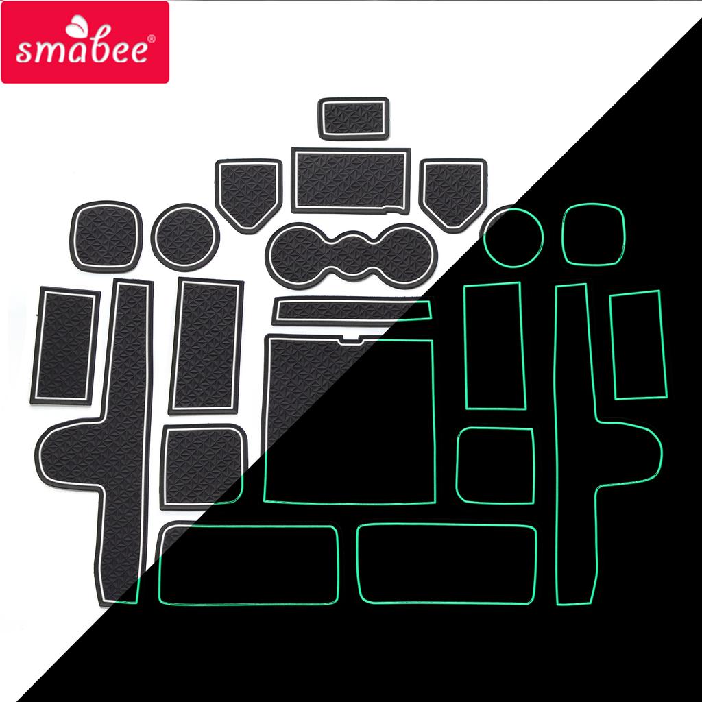 Smabee Anti-Slip Gate Slot Cup Mat for Kia Sorento 2020 2021 Cup Holder Door Groove Non-slip Pad Accessories Rubber Coaster