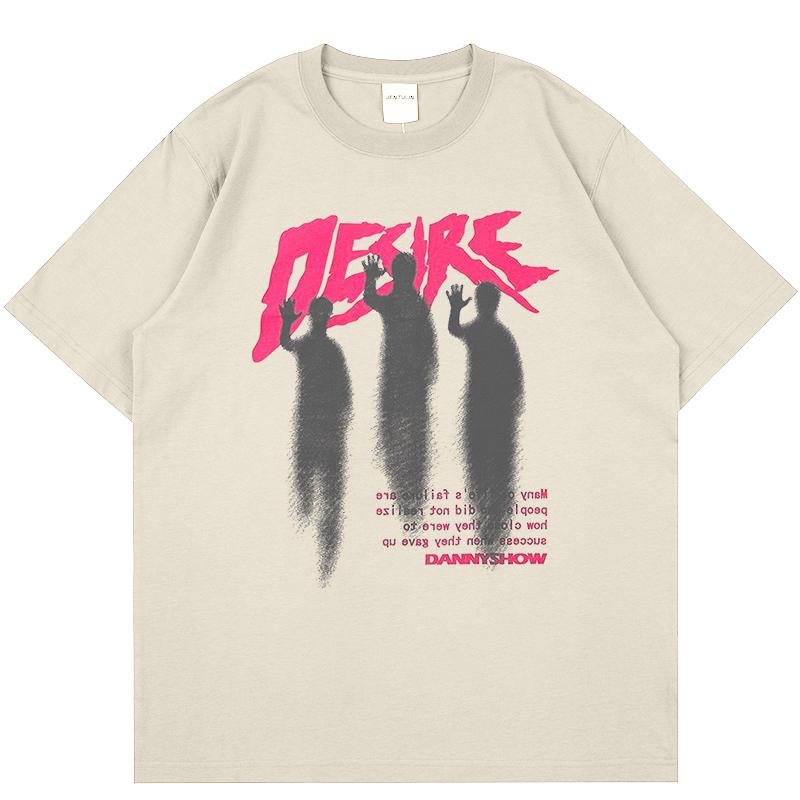 

Korean Streetwear Mens TShirt Shadow Graphic Letters Print Short Sleeve Tops Cotton Clothes Y2k Goth Tshirt Summer Tee Hip Hop S