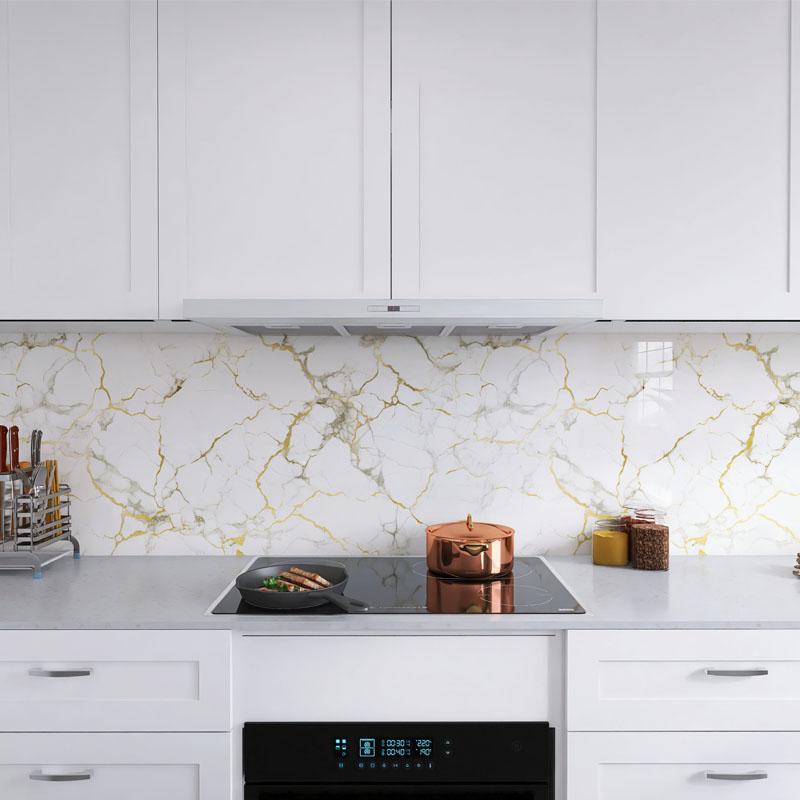 Kitchen Peel and Stick Wallpaper for Kitchen 40cm Cooking Bench PVC Waterproof and Oil Resistant Wall Stickers Adhesive Sticker