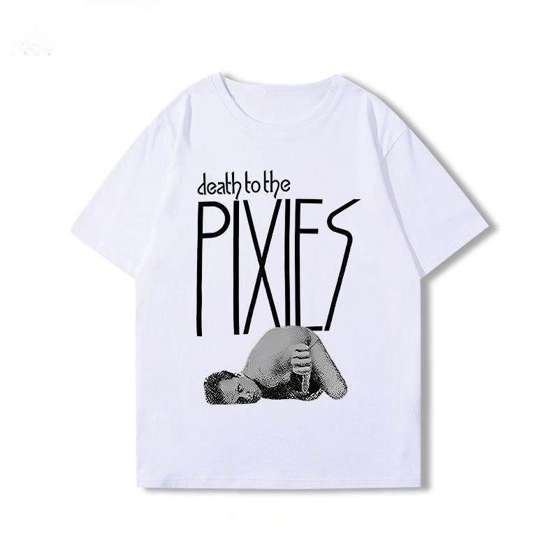 

Pixies Bands Summer Casual American Rock Retro LooseFitting MultiCombination Short Sleeve TShirt for Men and Women 4XL