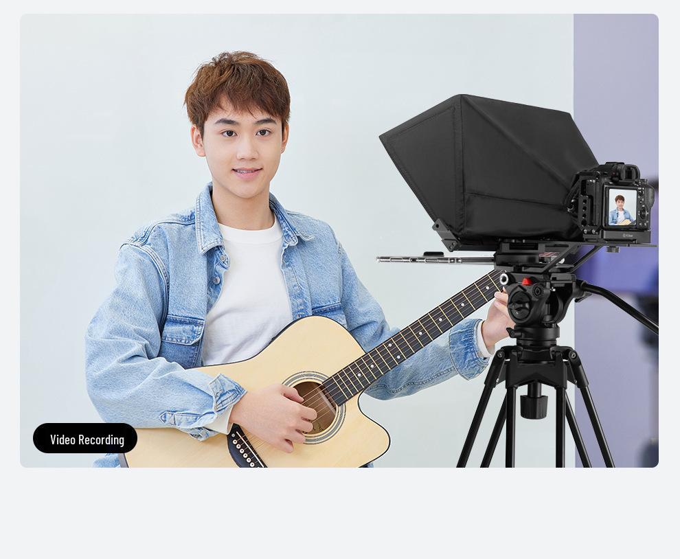 Zhi Jie T14 Portable Folding Teleprompter for DSLR, Smartphone, and Tablet