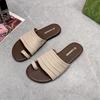Design sense niche set toe pleated flat-bottomed slippers women's summer wear 2025 new Korean version casual soft-bottomed cool slippers